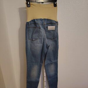 a:glow Women's Maternity Denim Jeggings Size 8 NWT Full Belly Band Stretch Jeans